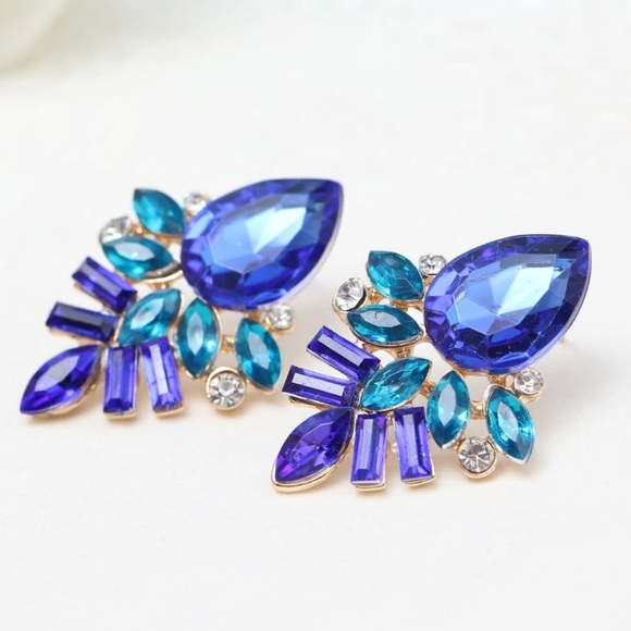 💎Turquoise & Teal stone earrings💎 - Picture 2 of 2